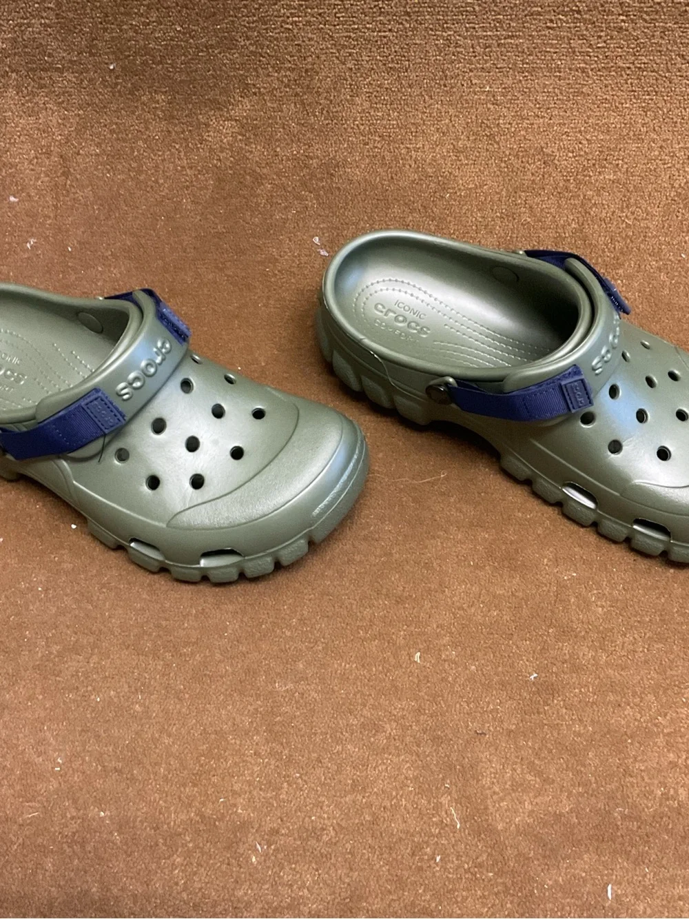 Crocs Off Road Sport Clog Army Green Rugged Outdoor Shoes Mens US 8